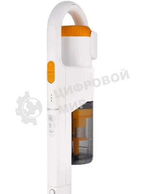 Пылесос вертикальный Coolfort CF-3001 белый, питание от аккумулятора, 150 Вт, уборка сухая, пылесборник 0.5 л, работа от АКБ max 30 мин.