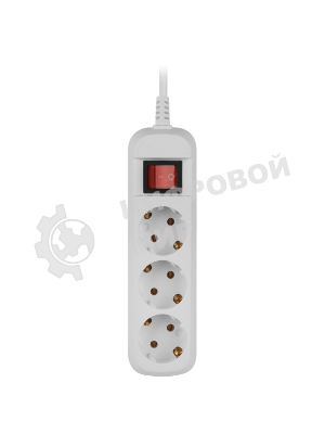 Удлинитель электрический ЭРА UDL-10-350-ES Greenline 3 розетки с заземлением с выключателем 5м ПВС 3x0.75мм2