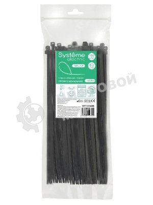 Стяжка кабельная SE IMT30048B 300х4.8 черный (уп. 100 шт)