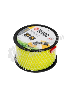 Леска для триммера Denzel витой квадрат, 3,0мм х 163м, на DIN катушке FLEX CORD