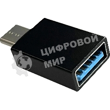 Адаптер Buro USB A(f) USB Type-C (m) черный