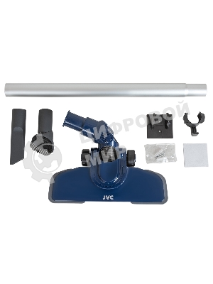 Пылесос вертикальный JVC JH-VS118 синий, питание от сети, 130 Вт, уборка сухая, пылесборник 1.2 л