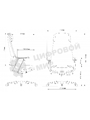 Кресло Cactus CS-LBK-KYOTO черный, кожа