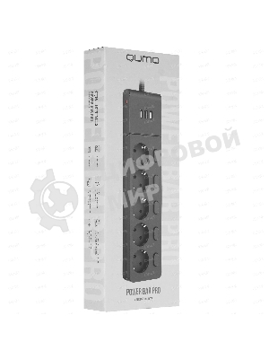 Сетевой фильтр QUMO Power Bar PRO 6SP4U (P-0006), черный