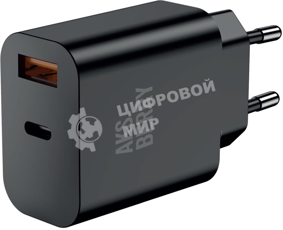 Зарядное устройство Aksberry T43 20W PD + QC3.0, черный