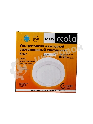 Светильник светодиодный ECOLA DRSV12ELC LED DOWNLIGHT 12W/4200K
