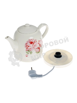 Чайник электрический Galaxy Line GL 0503 белый, керамический корпус, 1400 Вт, 1,4 л, индикатор работы, указатель максимального уровня воды