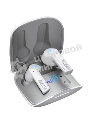 Гарнитура ASUS ROG Cetra True Wireless SpeedNova белый, беспроводная, радиоканал, до 26 ч, совместимость с PS5