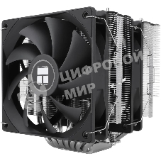 Кулер для процессора Thermalright Phantom Spirit 120 SE черный (4-pin PWM, 154mm, Ni/Cu, 7x6mm, 2x120мм, 66.17CFM, 25.6dBA, 1500RPM, S: 1200, 1700, 1851, 115X, AM4, AM5, silver, black)