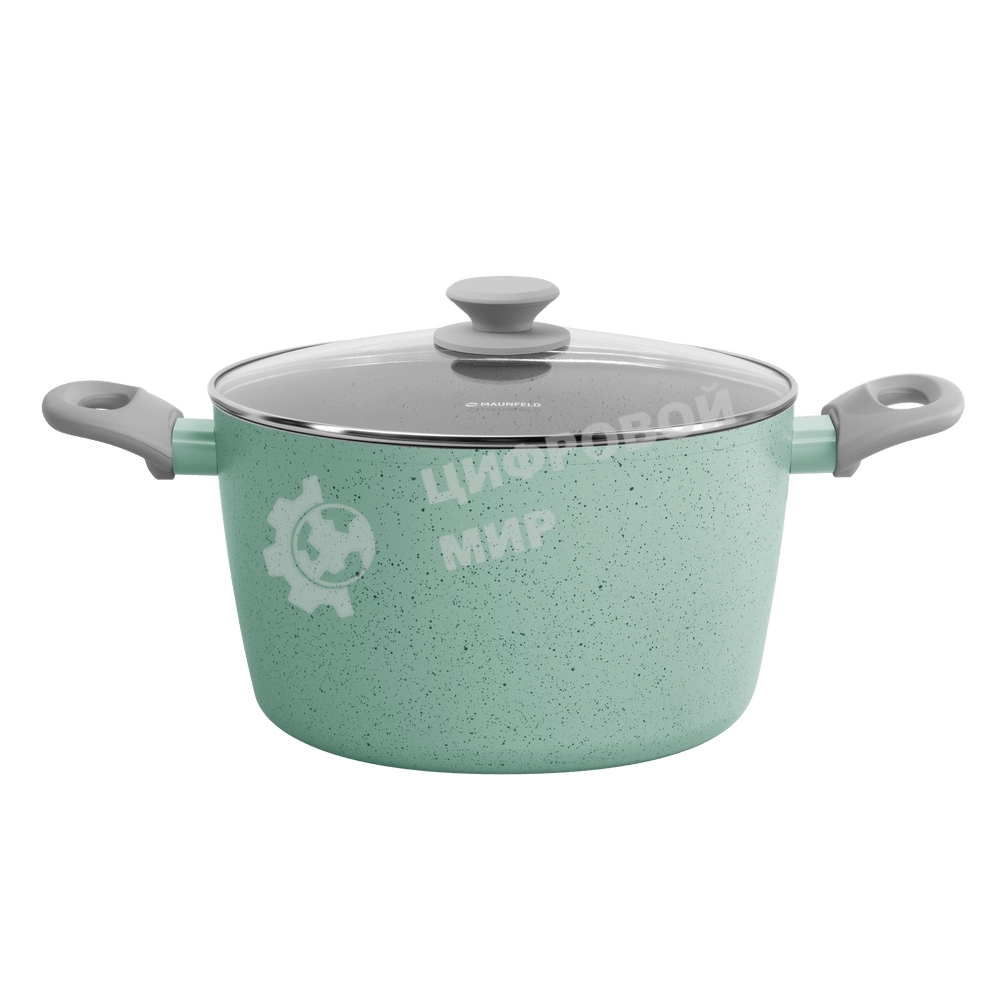 Кастрюля Maunfeld HELGA MCS57FA05FS из кованого алюминия со стеклянной крышкой, 24 см, 5,7 л.