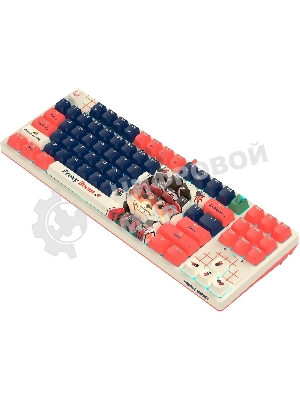 Клавиатура проводная A4Tech Bloody AT87 Proxy Boom USB бежевый/красный