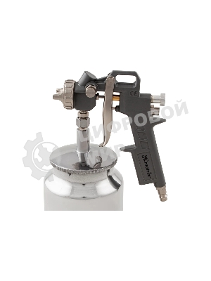 Краскопульт пневматический Matrix с нижним бачком v=075k + сопла диаметром 1.2 1.5 и 1.8мм