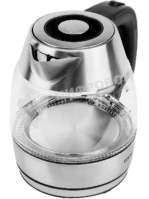Чайник электрический Centek CT-0018, 1.2л, 1600Вт, стекло, серебристый