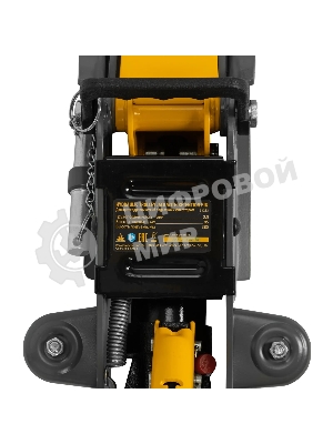 Домкрат гидравлический подкатной с фиксатором Denzel 2,5 т,85-385 мм, в пласт. кейсе