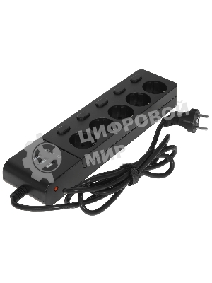 Сетевой фильтр QUMO Power Bar PRO 6SP4U (P-0006), черный