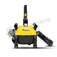 Мойка высокого давления 130/70 бар, KOLNER K140F, на 4 колесах, 1600Вт, 480л/ч, метал.помпа, шланг ВД 5м, кабель 5м, самовсас, Auto stop (пеногенератор)