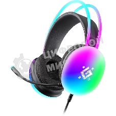 Гарнитура Defender Ignis черный, проводная, подсветка