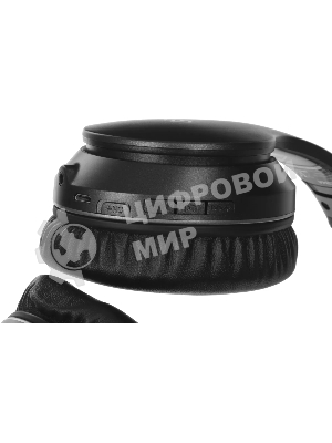 Беспроводные/проводные наушники Digma BT-19 ANC черный, накладные, Bluetooth + проводной, активное шумоподавление, складная конструкция, до 15 ч