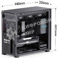 Компьютерный корпус без блока питания JONSBO D41 STD Black ATX без БП, боковая панель из закаленного стекла, mini-ITX, micro-ATX, ATX, черный