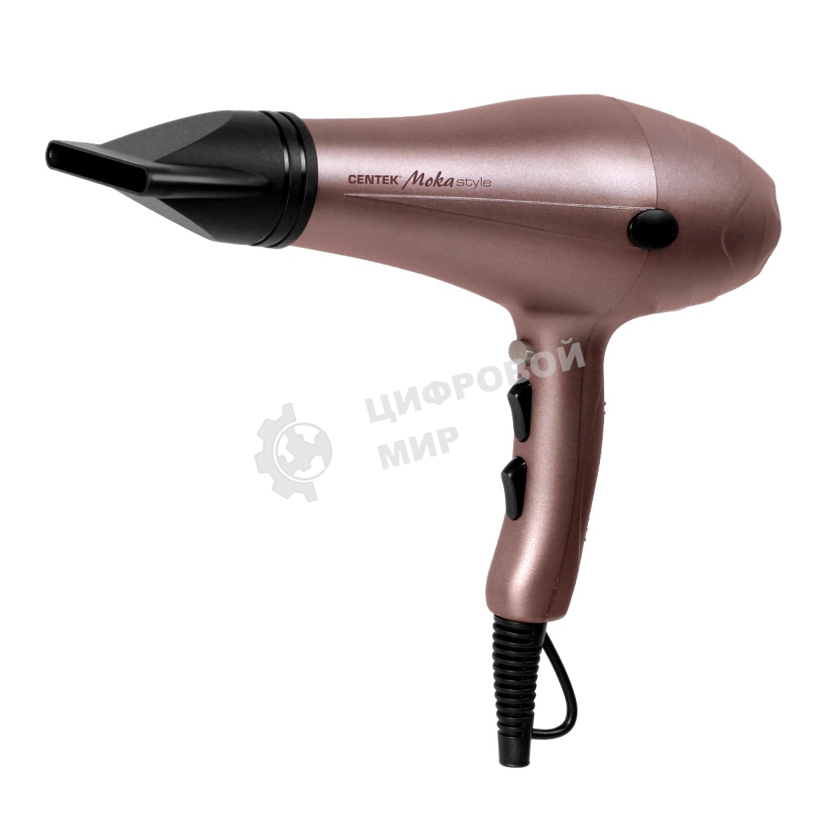 Фен Centek CT-2239 Moka 2200Вт, 2 скорости, 3 режима, холодный обдув, концентратор