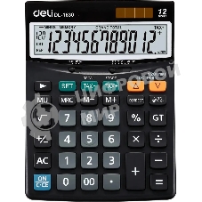 Калькулятор настольный Deli Core E1630 черный 12-разр.