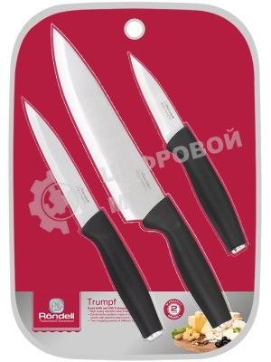 Набор ножей 3 шт + 2 разделочные доски Trumpf Rondell