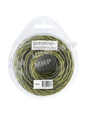 Леска для триммера Denzel двухкомпонентная витая квадратная, 2,0мм х 15м, блистер SkyCutter