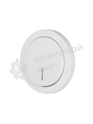 Выключатель 1-кл. СП OSEN 10А IP20 с подсветкой механизм бел. LEZARD 743-0288-111