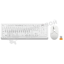 Комплект клавиатура+мышь A4Tech FStyler FG1012 беспроводной, USB, 1200 DPI, белый