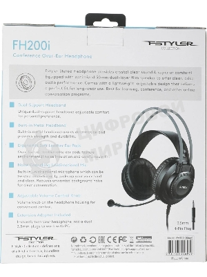 Гарнитура A4Tech Fstyler FH200i серый, проводная