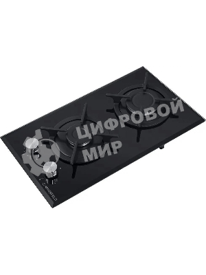 Газовая варочная панель Maunfeld EGHG.32.1CB/G, 2 конфорки, закаленное стекло, черный