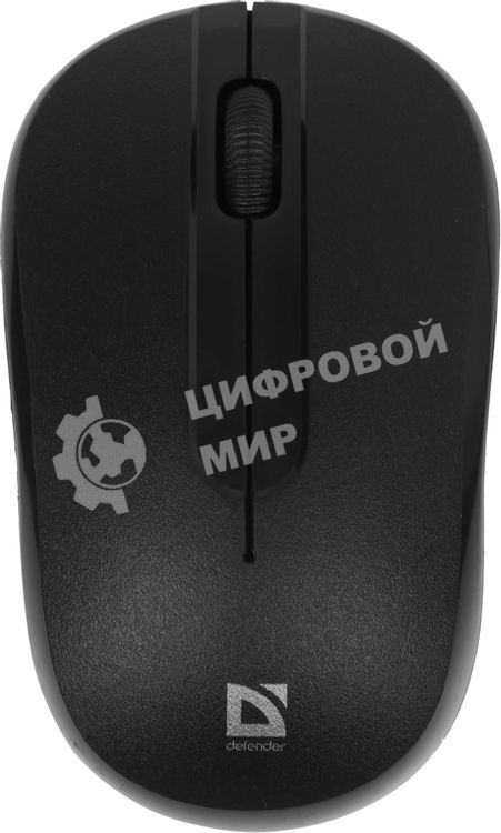 Мышь беспроводная Defender Datum MM-285 черный, 1600 dpi, радиоканал, USB, кнопки - 3