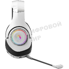 Гарнитура Bloody GR270 белый, беспроводная + проводная, радиоканал, до 60 ч, подсветка