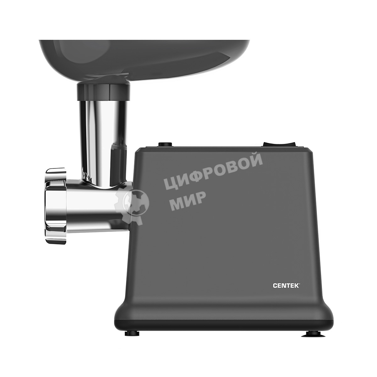 Мясорубка электрическая CENTEK CT-1626 черный, 2000 Вт, 2.0 кг/мин, реверс, защита от перегрузки, насадки - 6