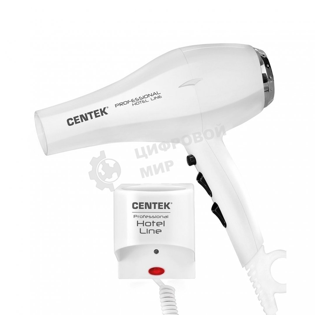 Фен Centek CT-2251 белый, 2100 Вт, ионизация