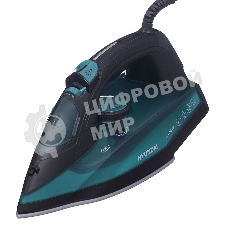 Утюг Hyundai H-SI01124 черный/зеленый, 2600 Вт, 25 г/мин, 220 г/мин, 420 мл