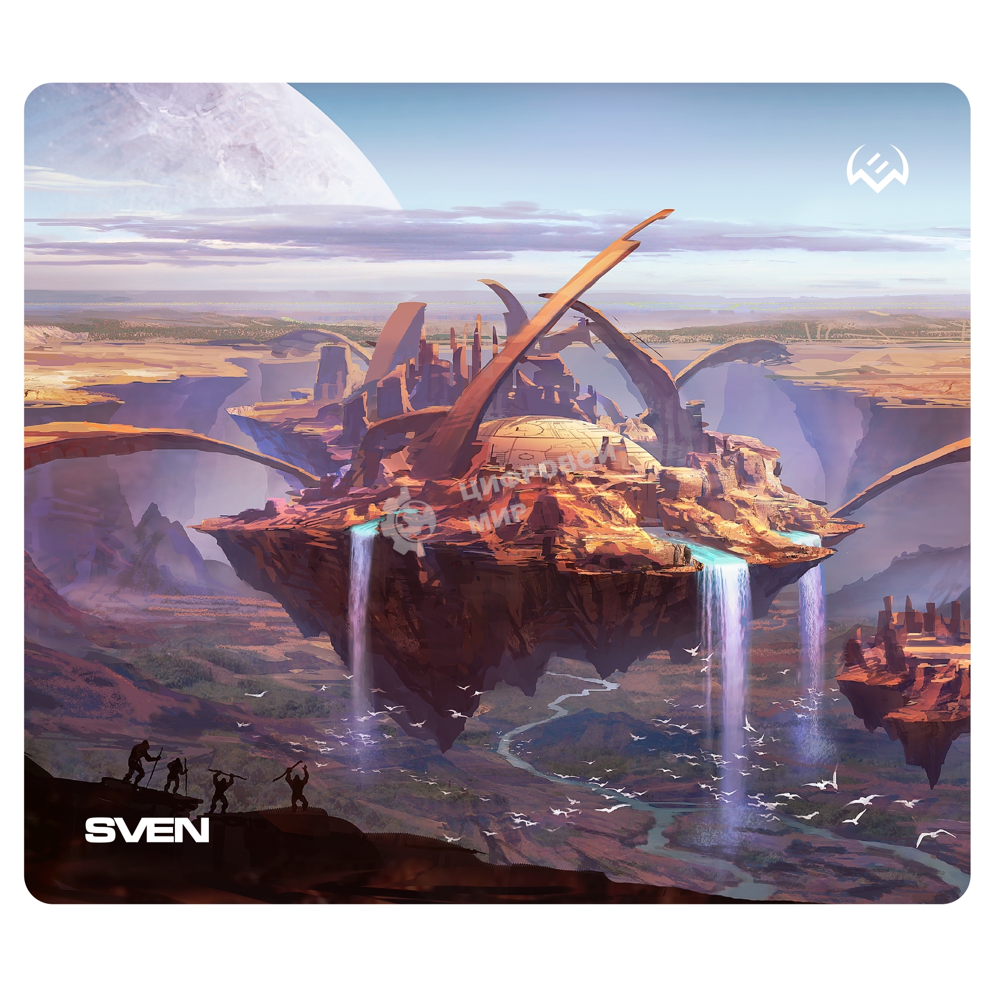 Игровой коврик для мыши (230 х 200 х 2 мм, ткань, резина) SVEN MP-G03S Island