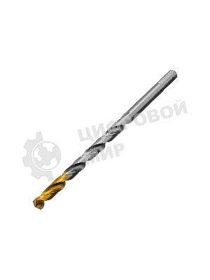 Сверло спиральное по металлу Denzel 9 х 175 мм, Р6М5, Golden Tip, удлиненное