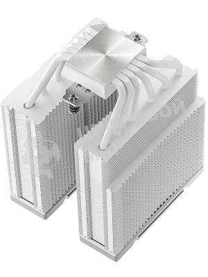 Кулер для процессора DEEPCOOL AK620 G2 WH LGA1851/1700/1200/115X/AM5/AM4 (8шт/кор, TDP 260W, PWM, DUAL Fan 120мм, 6 тепл. трубок, Copper Base, Wood-grain top cover, белый) RET (R-AK620G2-WHNNMN-GJD)