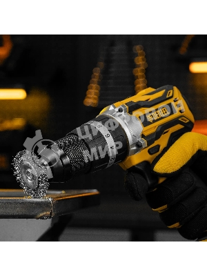 Набор щеток для дрели Denzel 2 Плоские 50-75 мм, 3 Чашки 25-50-75 мм, шпилька, нерж.вит. проволока