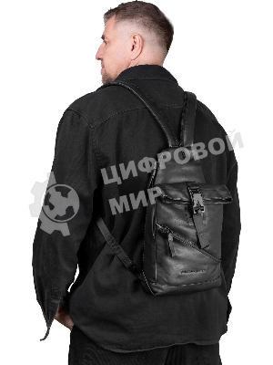 Рюкзак слинг Piquadro Harper CA6784AP/N черный кожа