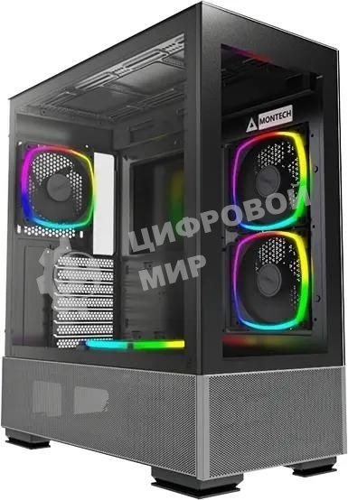 Компьютерный корпус Montech SKY TWO черный без БП ATX 3x140мм 2xUSB3.0 1xUSB3.1 audio bott PSU