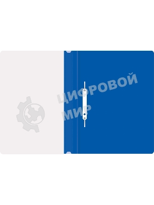 Папка-скоросшиватель Silwerhof Eco A4, прозрачный верхний лист, пластик, синий