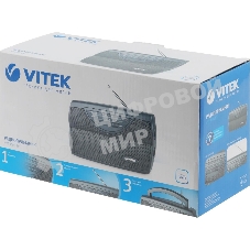 Радиоприемник Vitek VT-3591 (GY) LED индикатор Телескопическая антенна Тип батареек	UM-1
