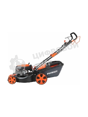  Газонокосилка бензиновая PATRIOT PT 47LS 512109014 {Раб. объем 139сс, мощн. 4.5л.с., раб. ширина 46см, регул. высоты 30-75мм прорезин. колеса 178-254мм, травосбор. 60л, функц. бок.выбр.тр.и мульчир}