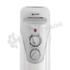 Масляный обогреватель Vitek VT-1708 W (7 секций) белый, 1500 Вт, 20 м2, термостат