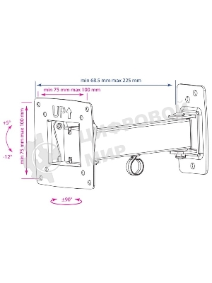 Кронштейн Kromax OPTIMA-103 черный, 10
