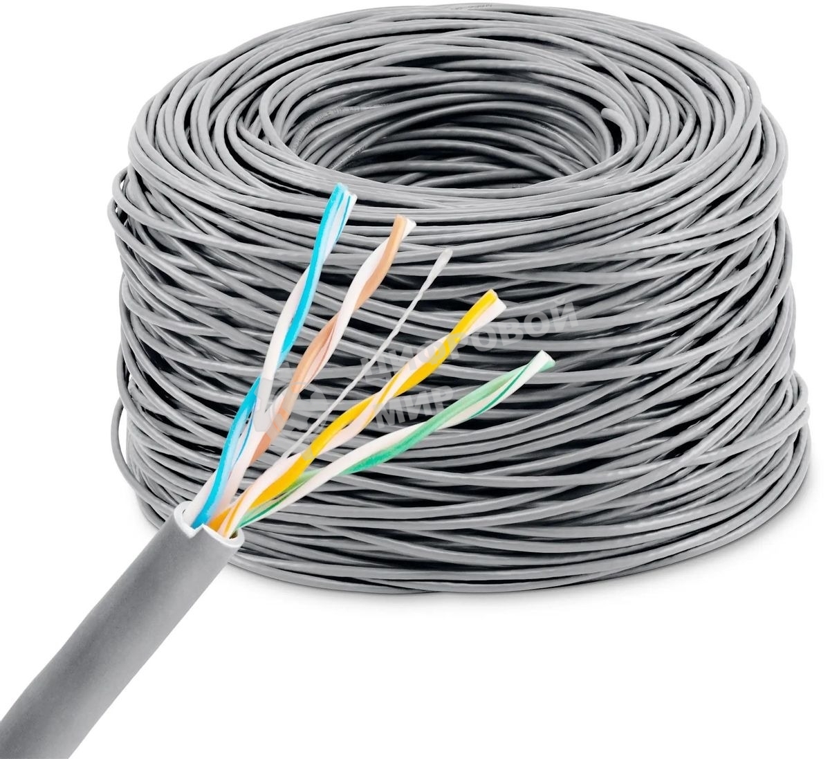 Кабель сетевой KingPrice KP-utp-c5e-0.5мм-CU-305m UTP 4 пары cat.5E solid 0.50мм Cu 305м серый
