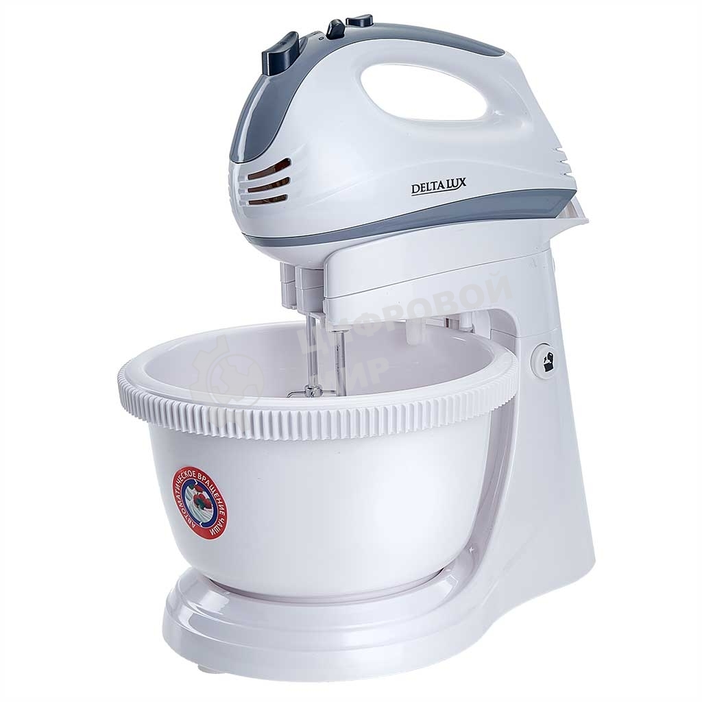 Миксер DELTA LUX DE-7901C белый с серым