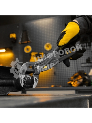 Клещи переставные Denzel кнопочный механизм, обливные рукоятки, 300 мм